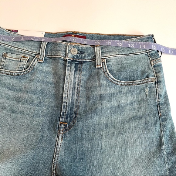 7 For All Mankind 7 FAM Cropped Alexa size 31 jeans high waisted wide leg - Picture 5 of 10